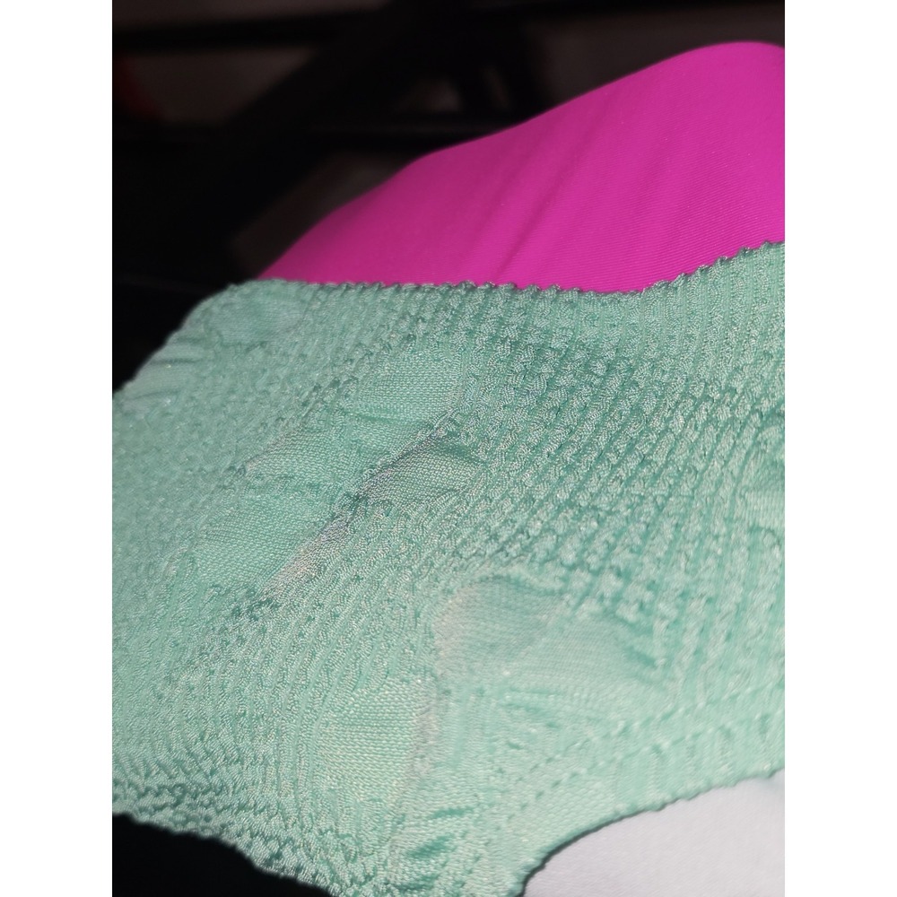 NWT Cupshe Green & Pink Scoop Midkini Top & Banded Bottoms Bikini Set Size M - Picture 14 of 15